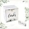 White Wedding Card Box with Lock Eucalyptus DIY Envelope Money Box for Birthday Party Baby Shower Wedding Decor for Reception